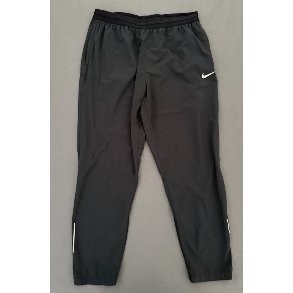 Nike Dri Fit Athletic Pants Mens Large Black Elastic Waist Straight Leg RN#56323